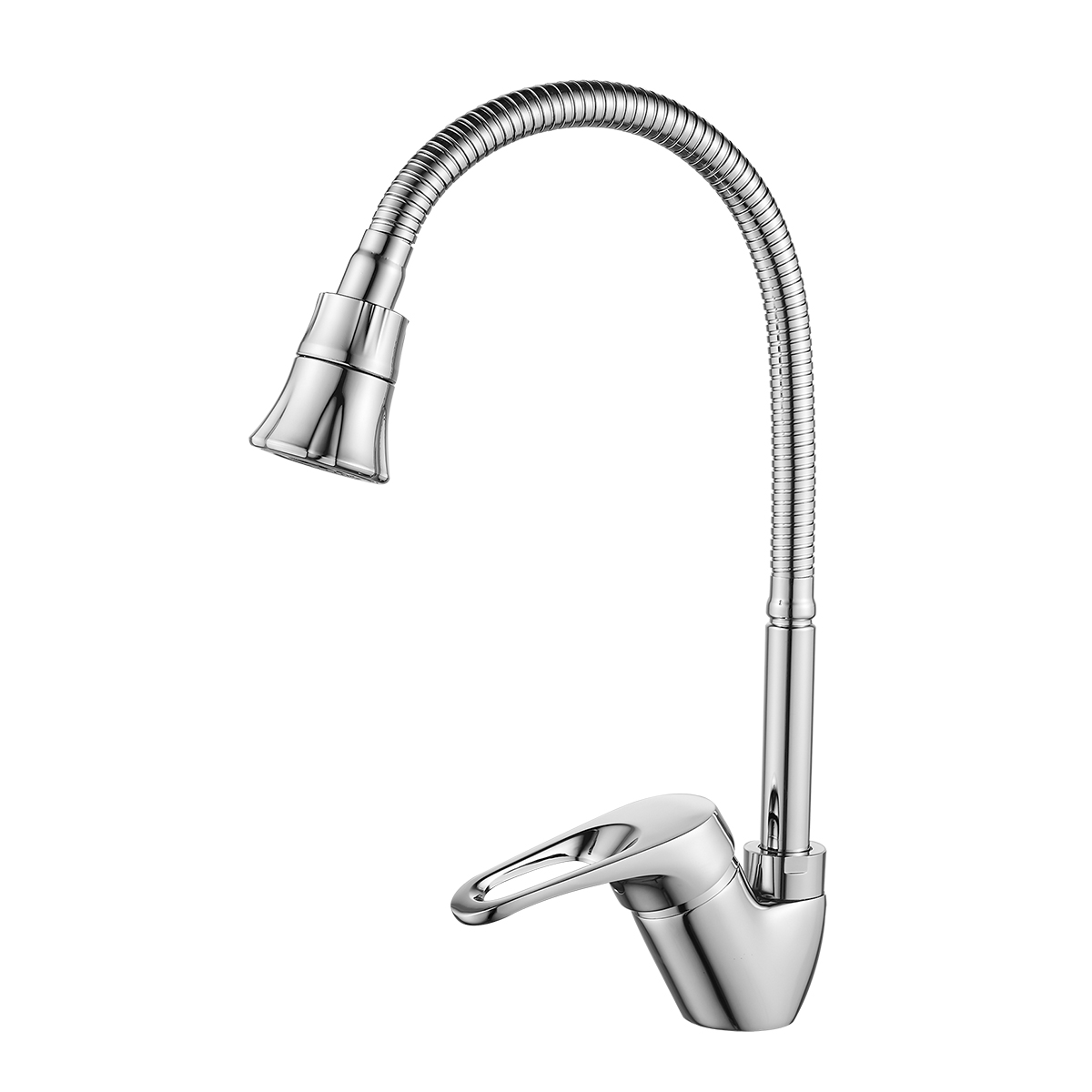 B35 Смеситель для кухни, гиб.излив 166мм, р/ОД, хром, ROS, B35-26