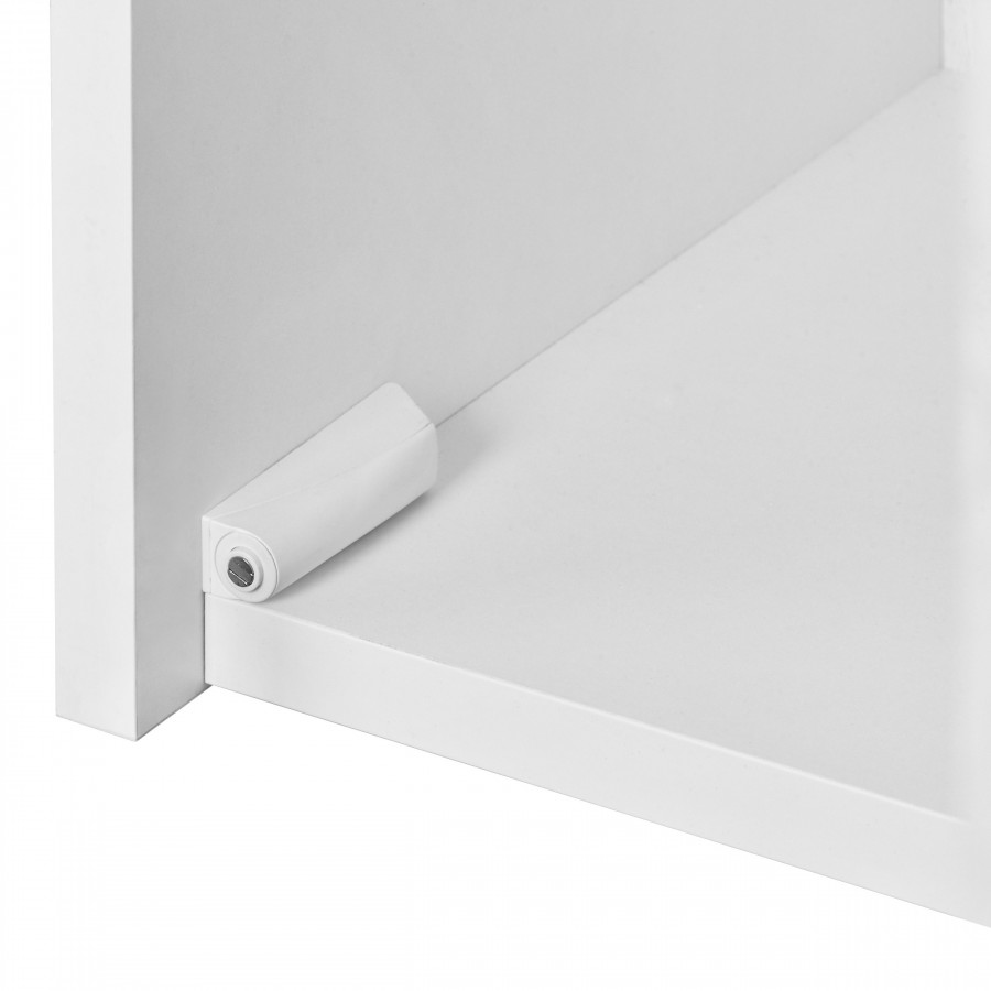 Шкаф САКУРА 35, подвесной, правый, ольха наварра, белый глянец