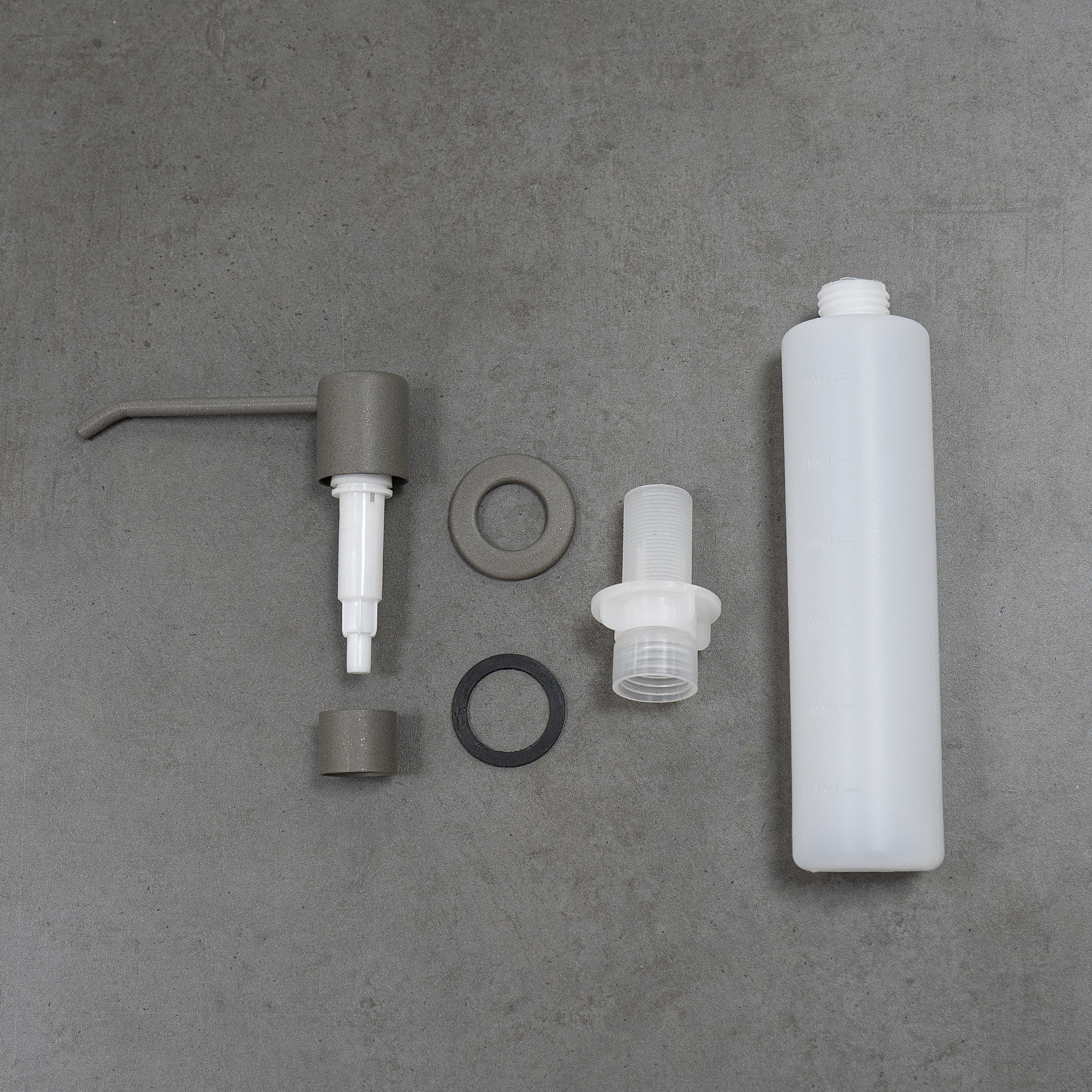 Expert Дозатор для мойки в цвет мойки и смесителя, серый шелк, LM, LM8201PGS