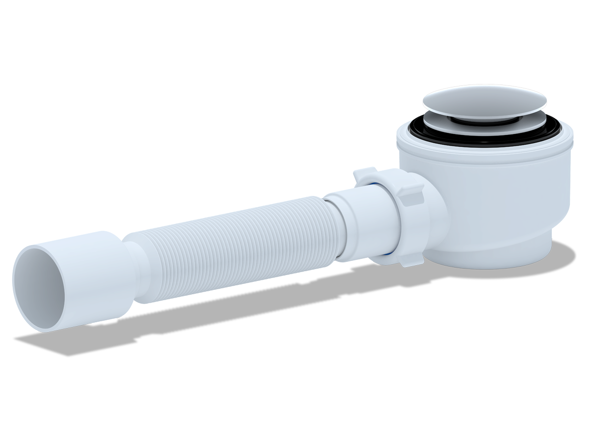 Сиф. для душ. под.1 1/2**50/60 с г/т 375 хром, клик-клак, грибок, ANI PLAST