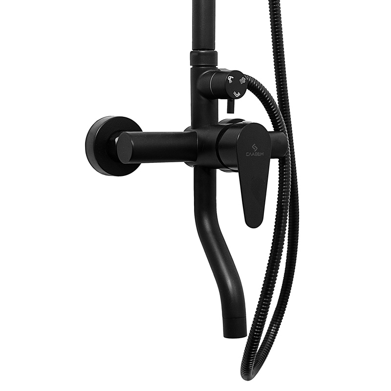 Душевая система СЛАВЕН Сталь СЛ-ОД-Ж61 черный