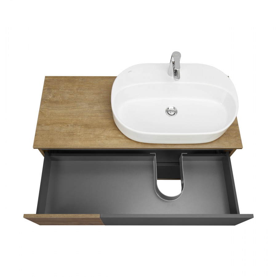 Тумба ТЕРРА 105, дуб кантри, антрацит (под раковину MILA 35, Одри 42, Лола 60)