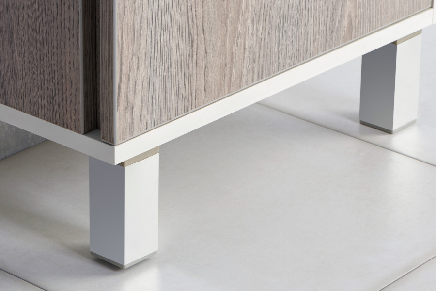 Тумба ЭММА 46, белая, дуб навара (под раковину ЭРИС 46)