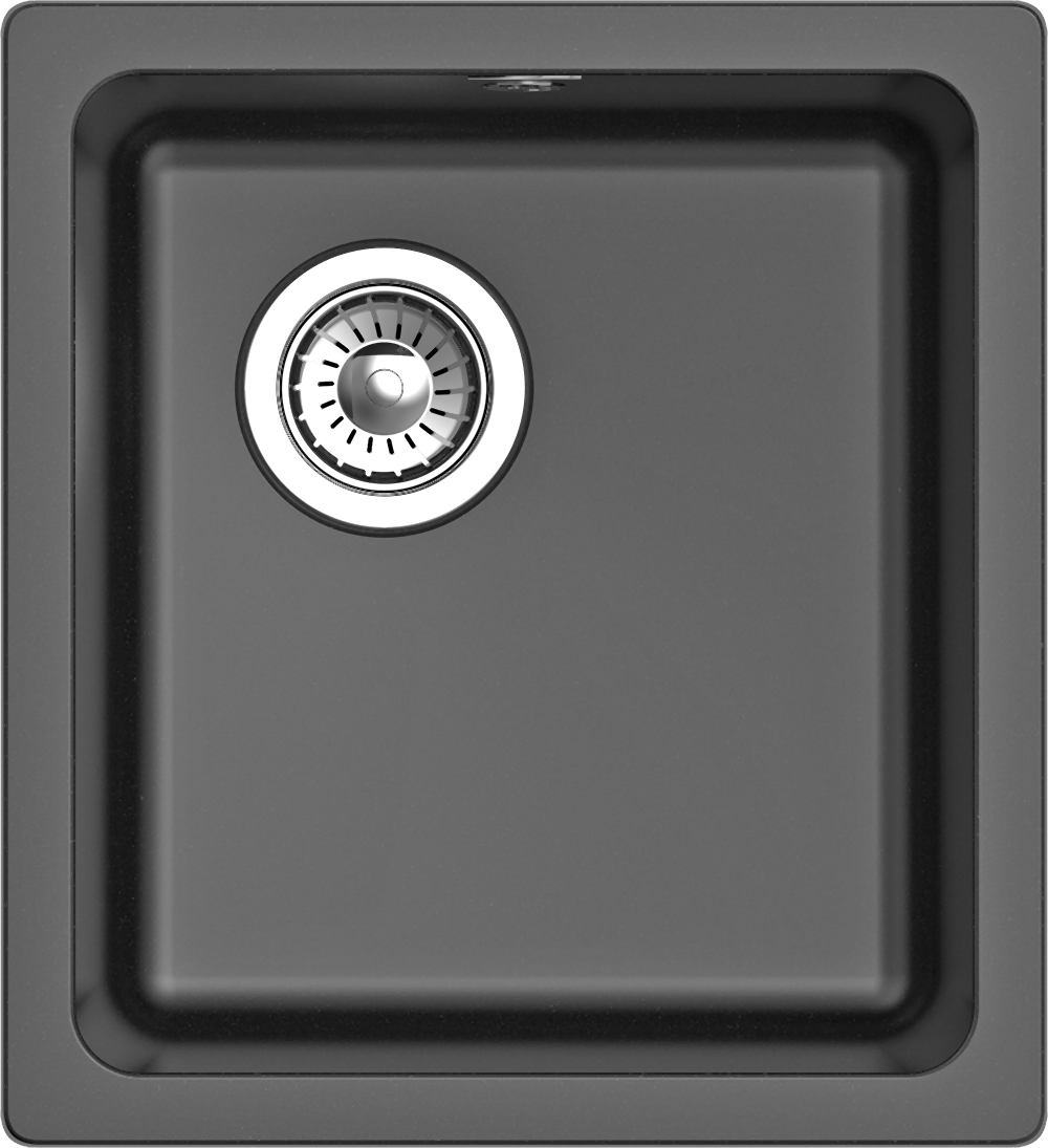 RIVELATO Мойка BERKANA 35 подст.монтаж 1-чаш 415*455 antracite арт.