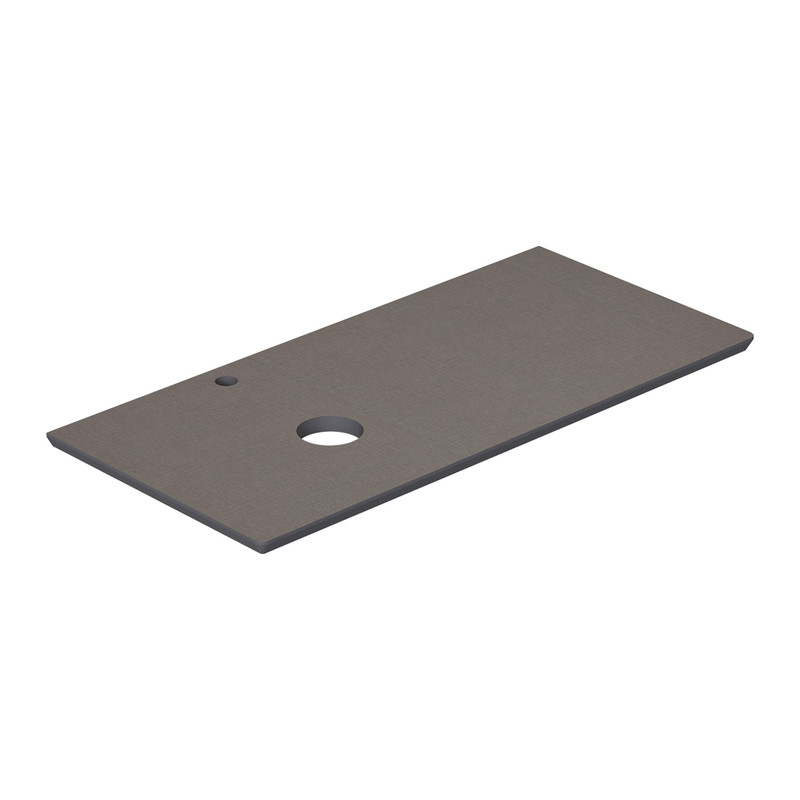 Столешница EQUIL Smile 100 на тумбу лен антрацит/графит раковина слева (78531)