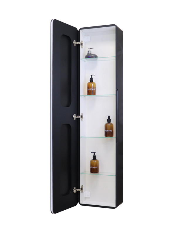 Зеркало-шкаф Eltoro black LED 360х1560