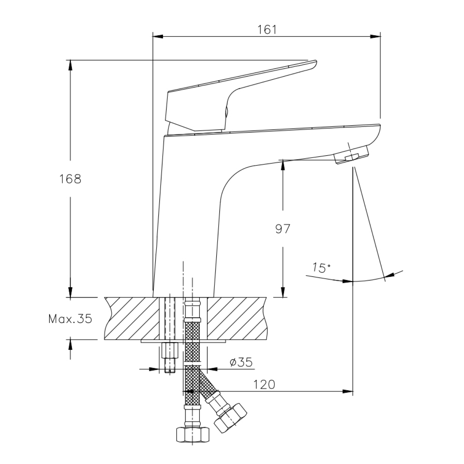 Смеситель для раковины TOKITO SEMBOKU хром (TOK-SEM-1011)