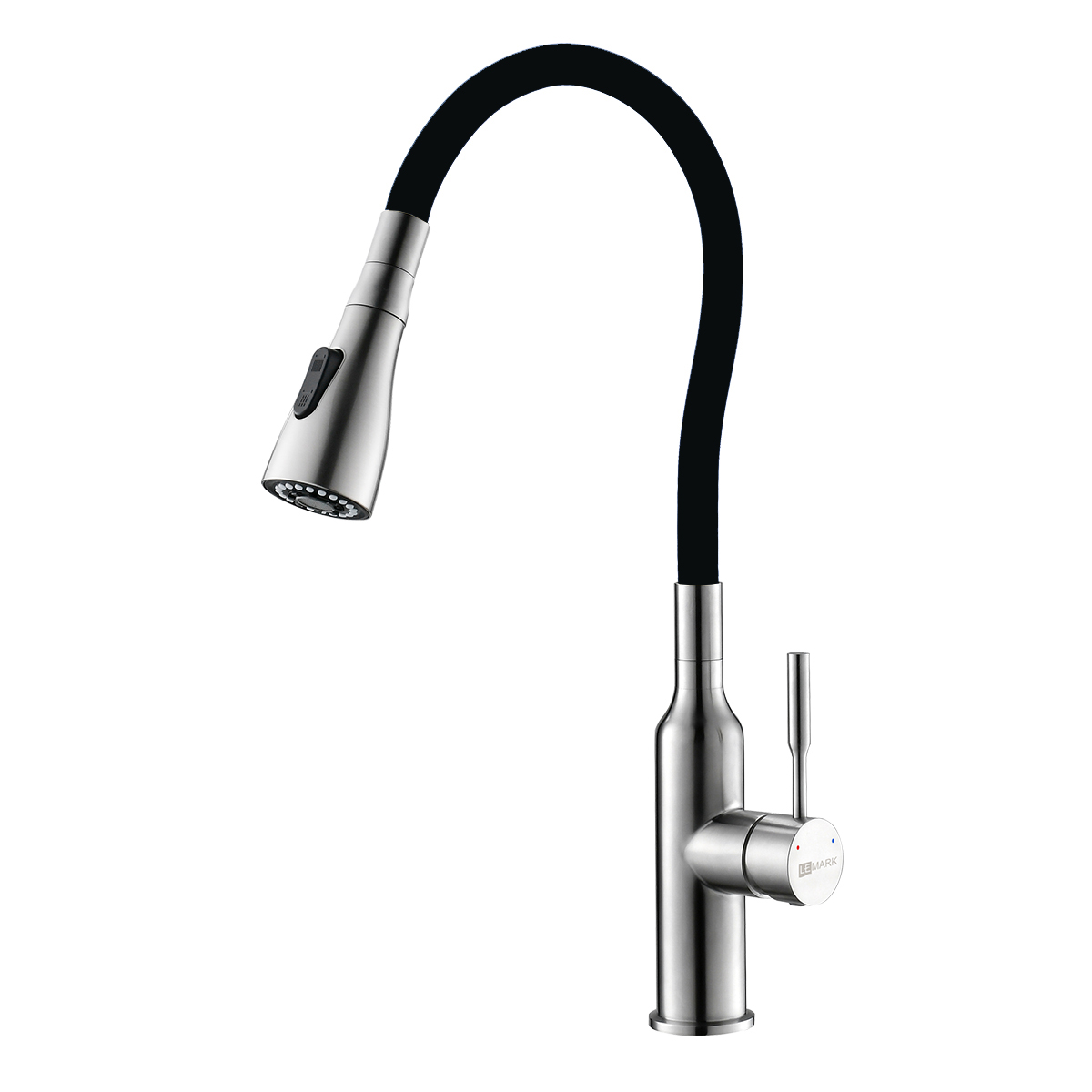 Expert Смеситель для кухни, гиб.излив 203мм, р/ОД, матовый/черный, LM, LM5082S-Black