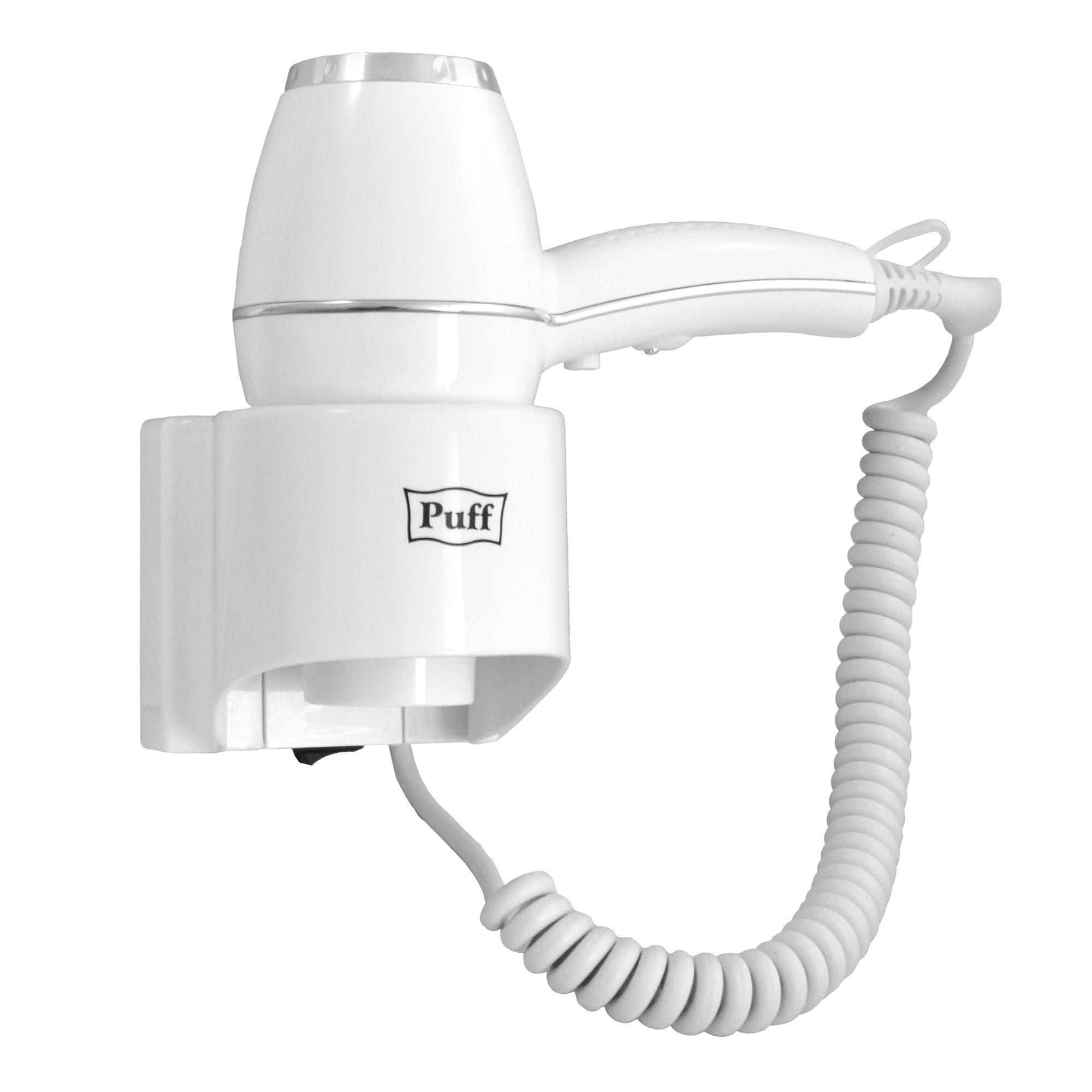 Фен для волос настенный PUFF-1800 снежно-белый, 1,8 кВт (1405.004)