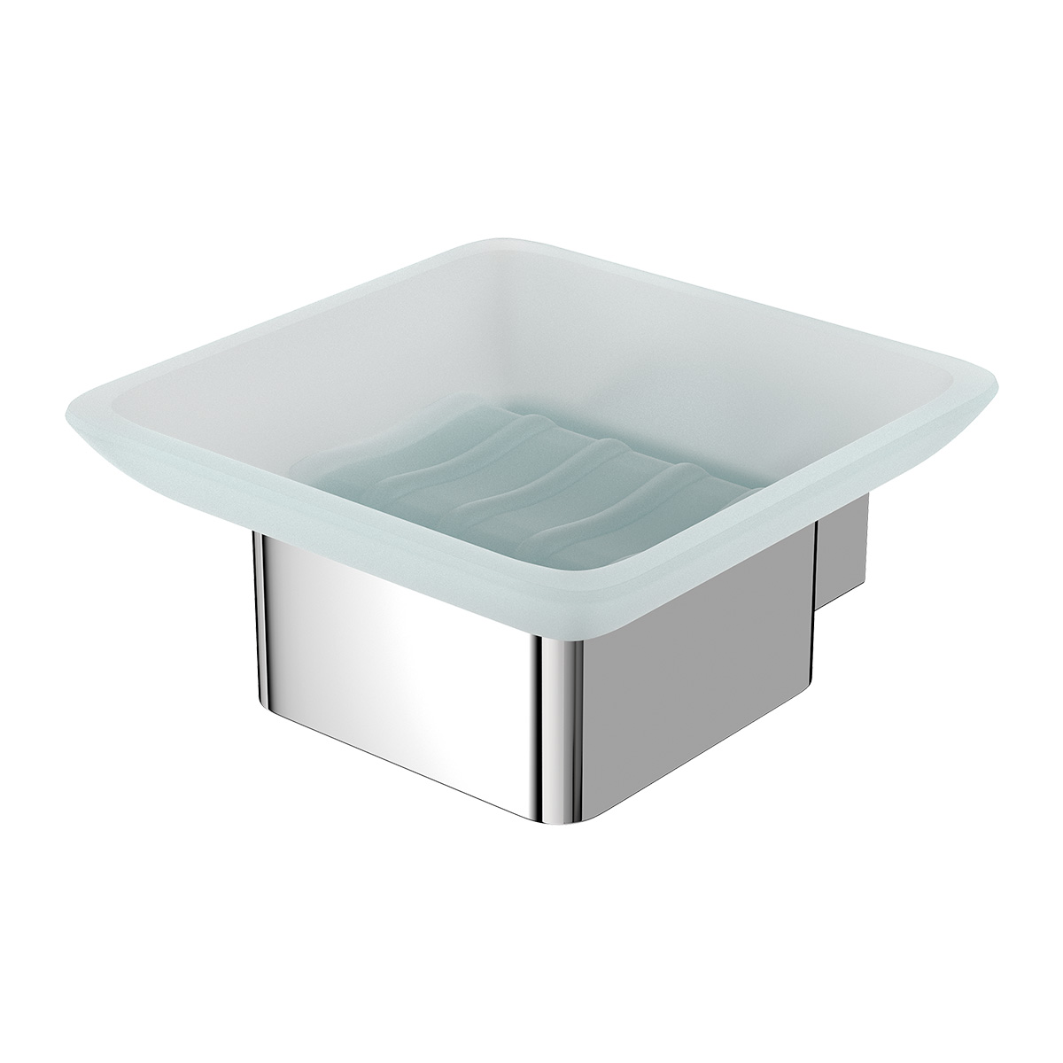 Мыльница SMOOTH LINE с держателем, хром