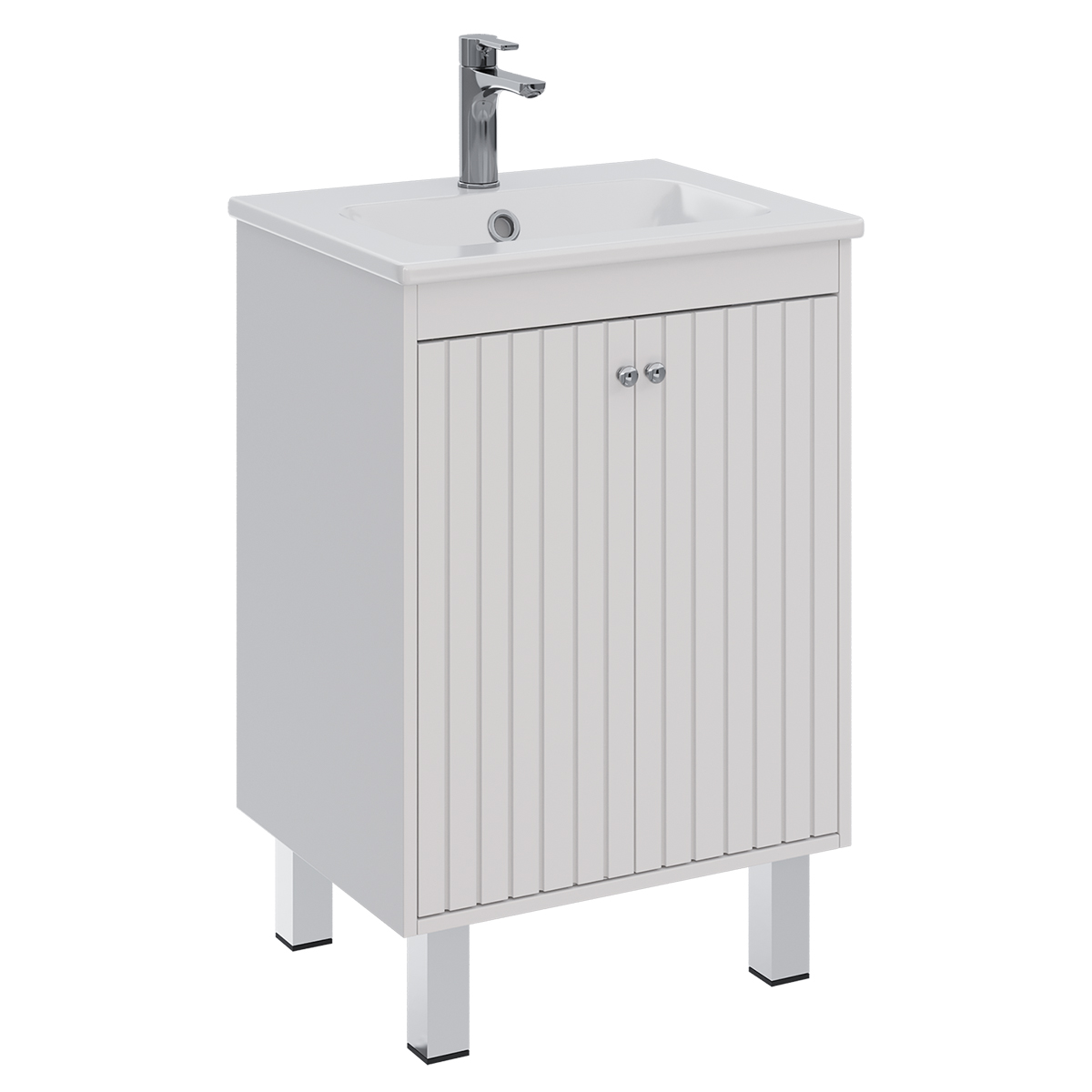 Тумба Lemark ROMANCE 60 см под 1 раковину, подвесная/напольная, 2-х дверная, цвет корпуса, фасада: Б