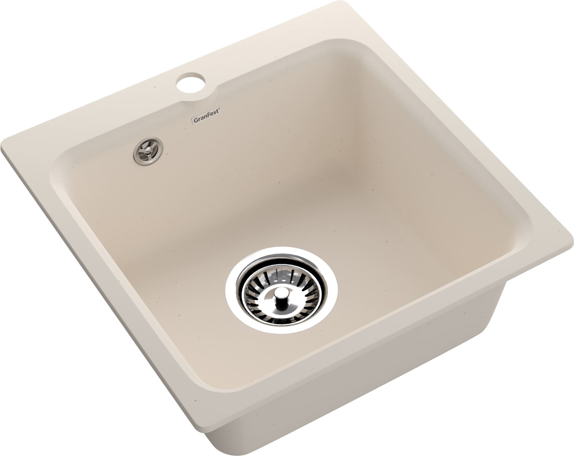 GRANFEST SMART Мойка композит 1-чаш. 430*430 мм  белый арт. GF-SM430