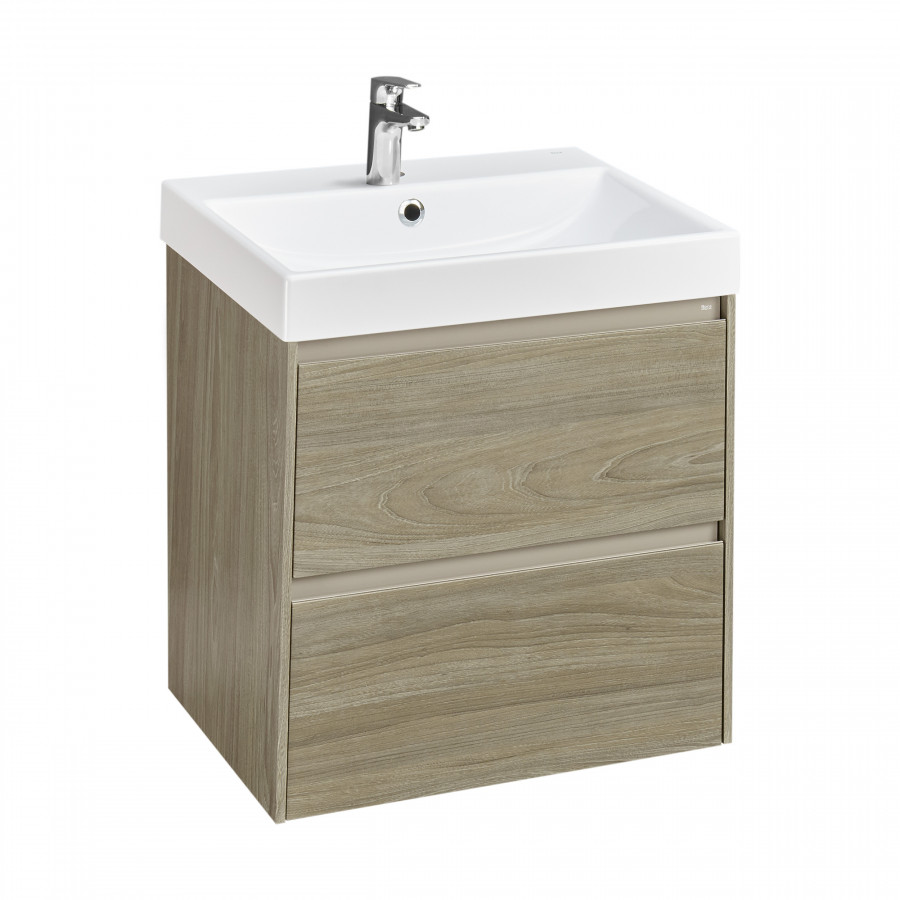 ONA Модуль для раковины 600 мм, 585x450x565 мм, с 2 ящиками, темный вяз, ROCA