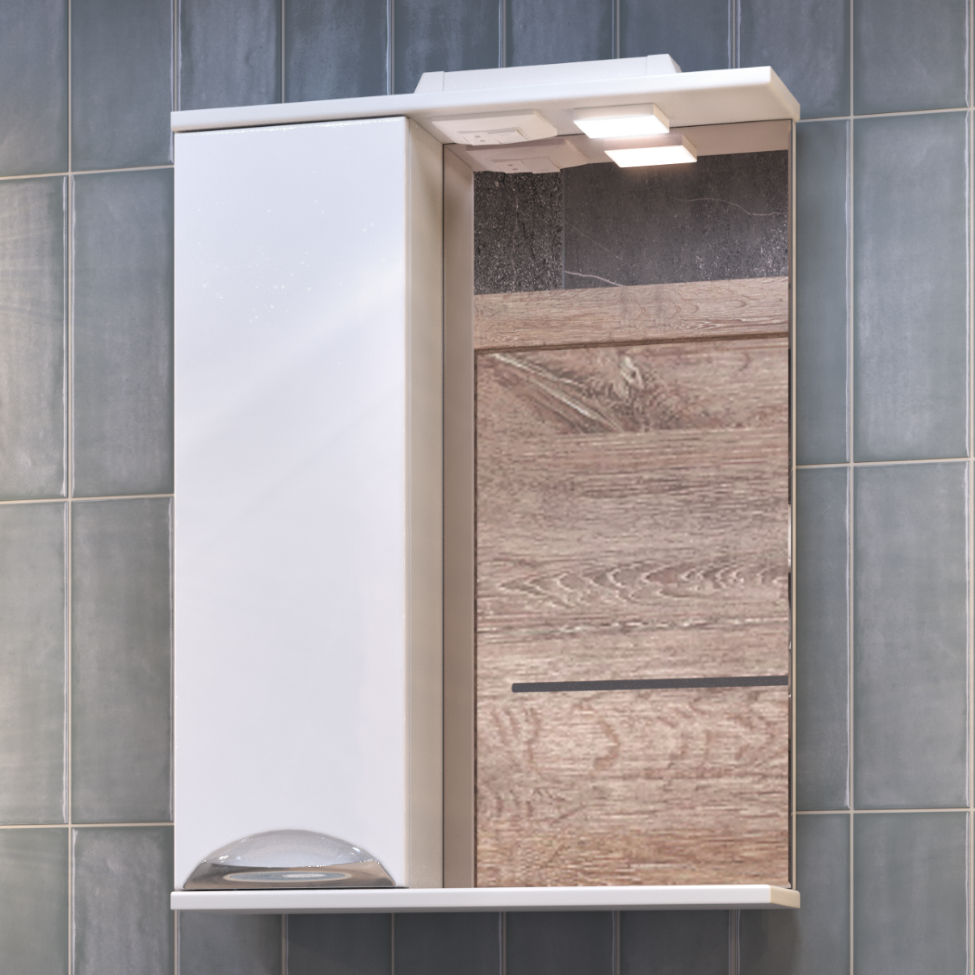 Зеркало со шкафом VIGO Callao 50 подвесное белый (z.CAL.50.L.El)