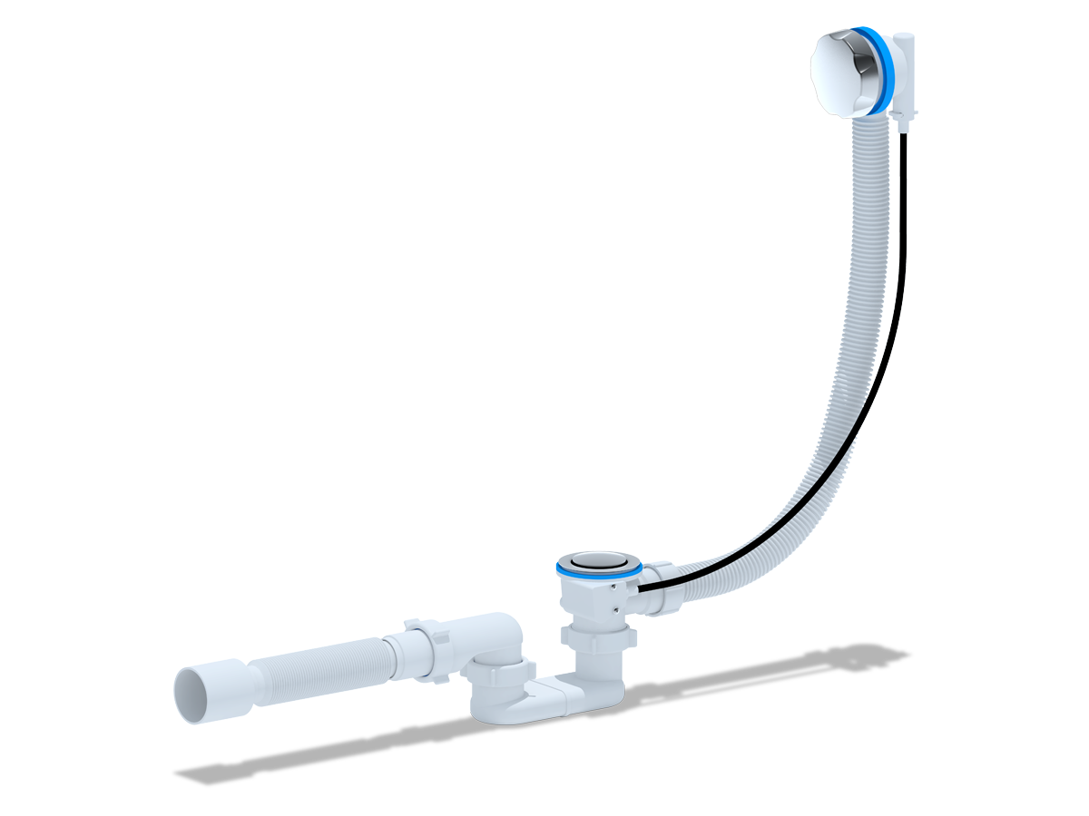 Перелив п/а с сифоном плоский 520 мм (пластик), ANI PLAST