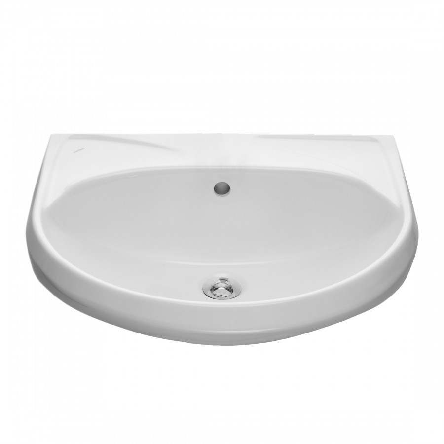 Умывальник "Вест" 57,5 см. без отв., с переливом (хром. кольцо) 1 сорт SANTERI