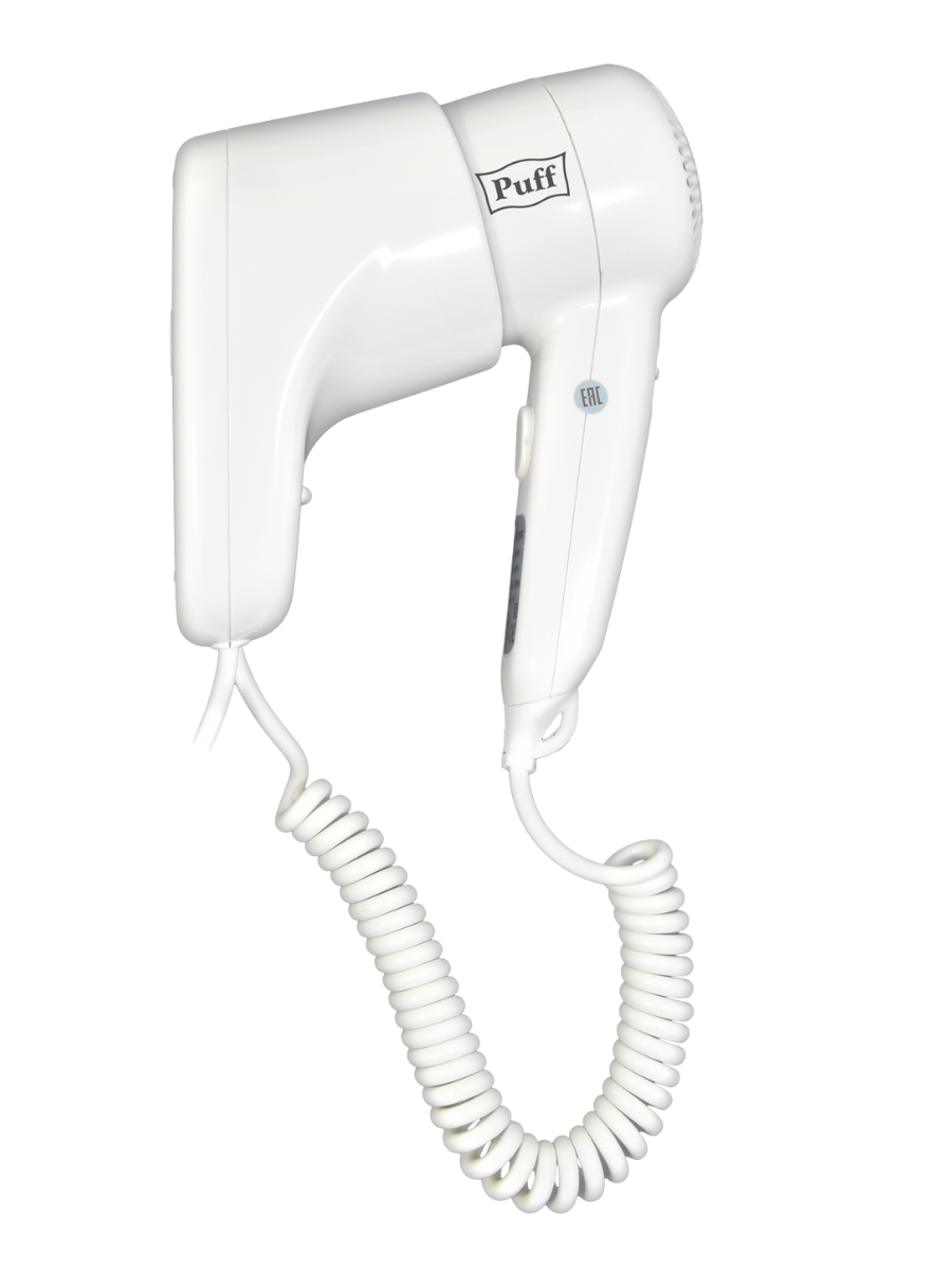 Фен для волос настенный PUFF-1000 белый, 1 кВт (0405.005)