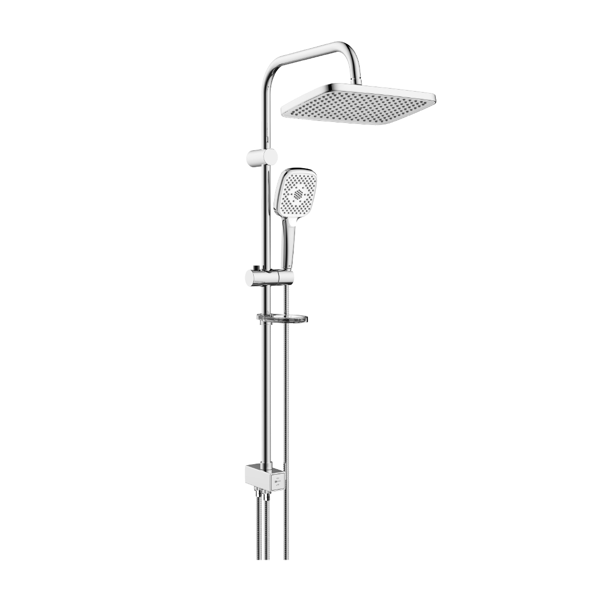 Душевой гарнитур без смесителя, c верх. душ. лейкой "Тропический дождь" 300x200 мм, хром, LEMARK