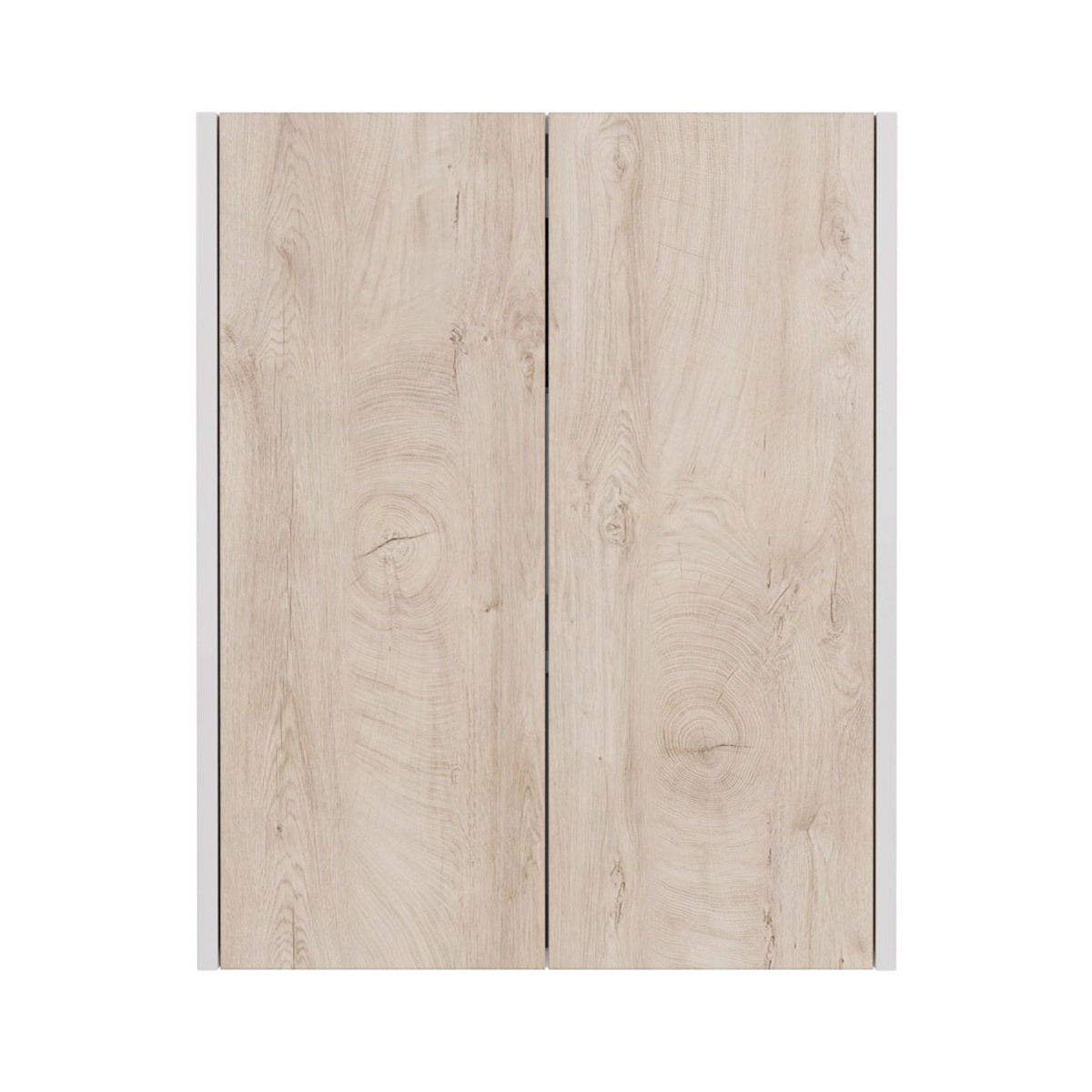 Шкаф Lemark COMBI 60 см подвесной, 2-х дверный, цвет фасада: Дуб кантри, цвет корпуса: Белый глянец