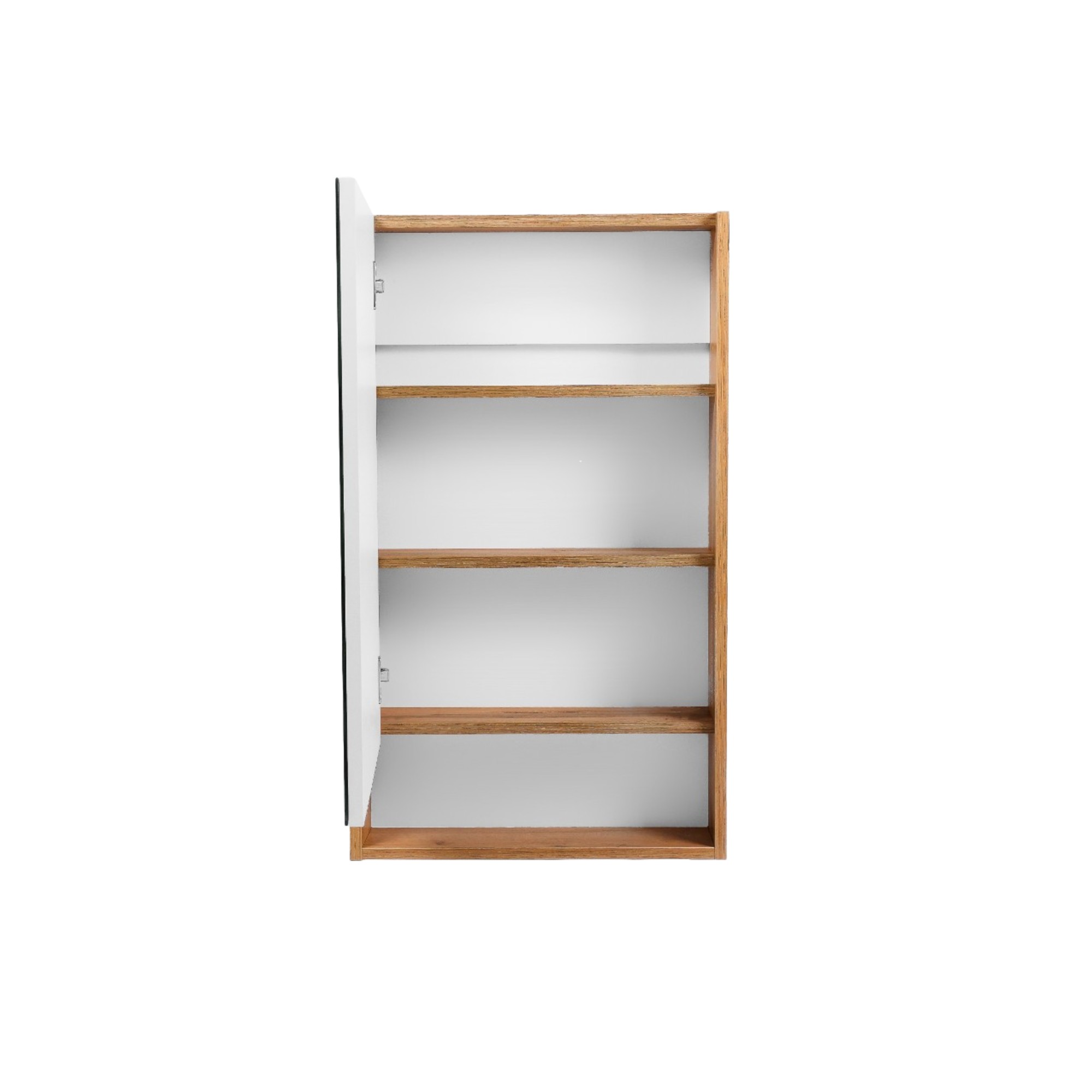 Зеркальный шкаф VIANT МАЛЬТА 50 подвесной белый/дуб вотан (VMAL50-ZSH)