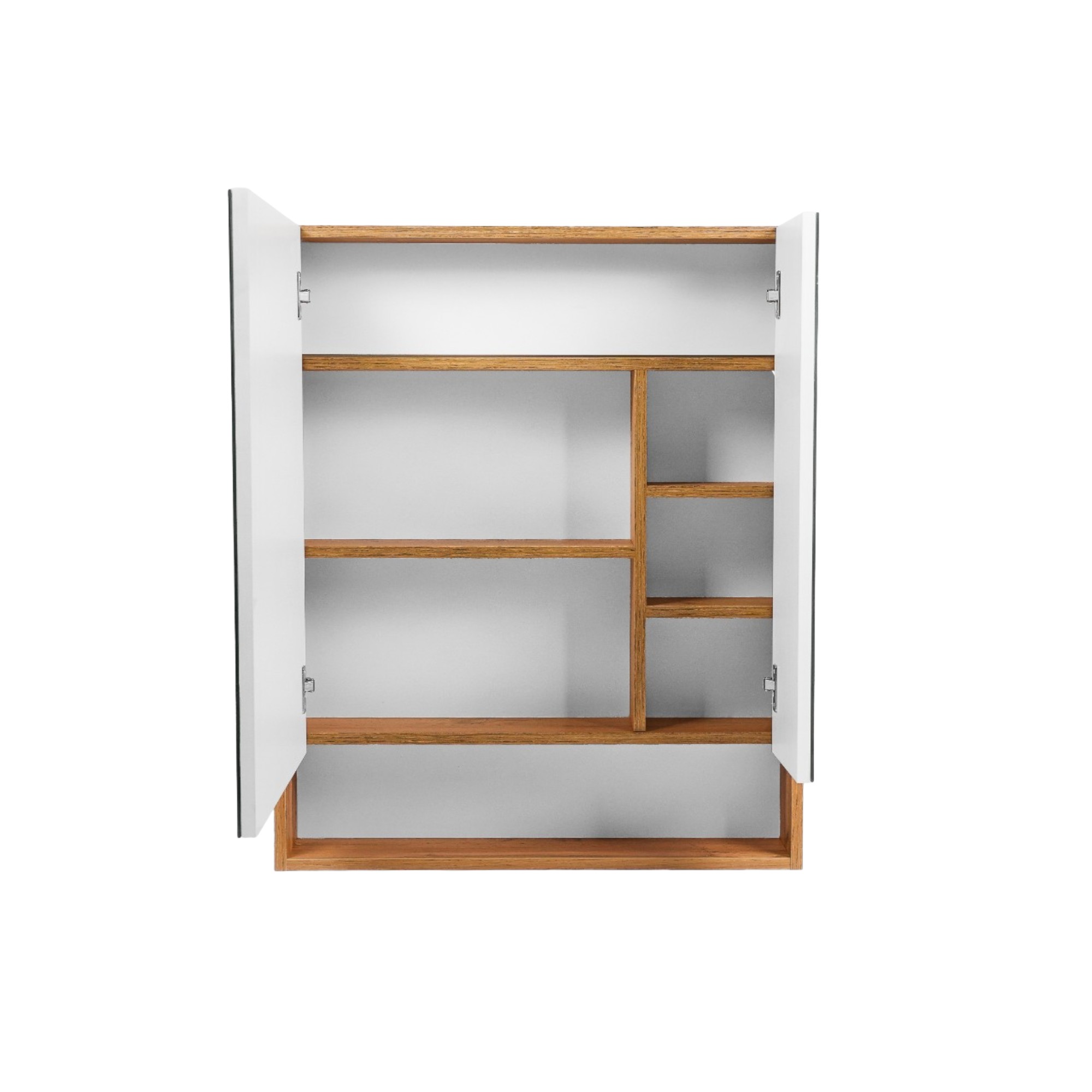 Зеркальный шкаф VIANT МАЛЬТА 60 подвесной белый/дуб вотан (VMAL60-ZSH)
