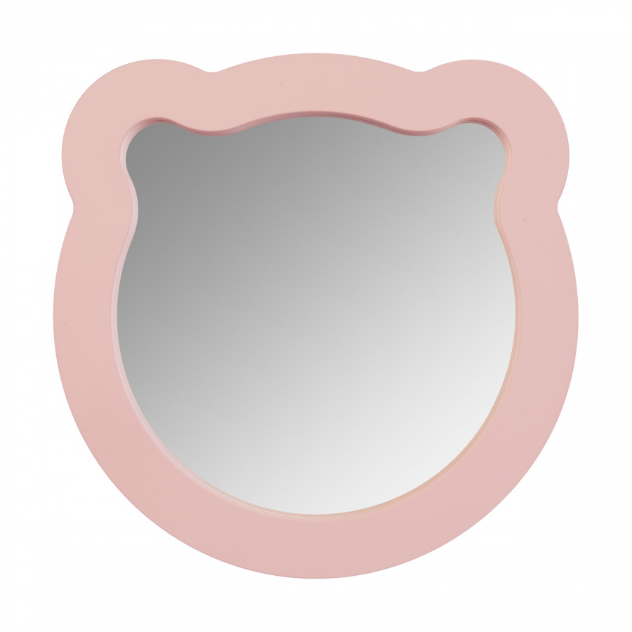 Зеркало КАСПЕР МИШКА, фигурное, розовый матовый