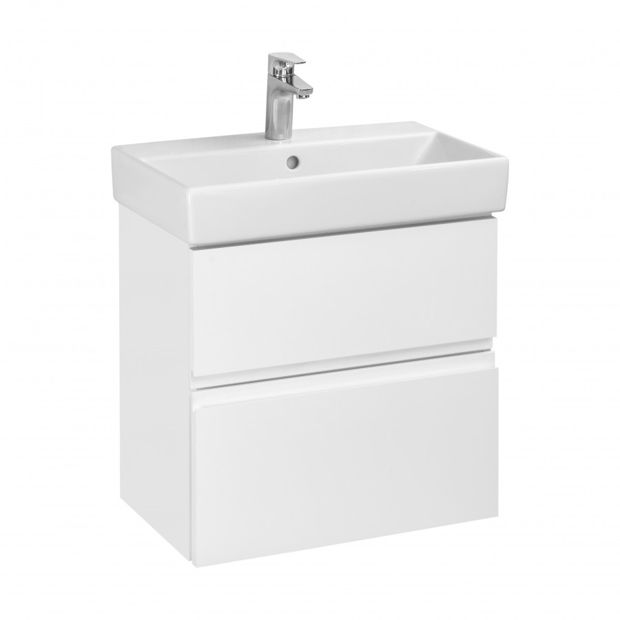 OLETA Тумба под раковину Oleta 60, 2 ящ., белый глянец