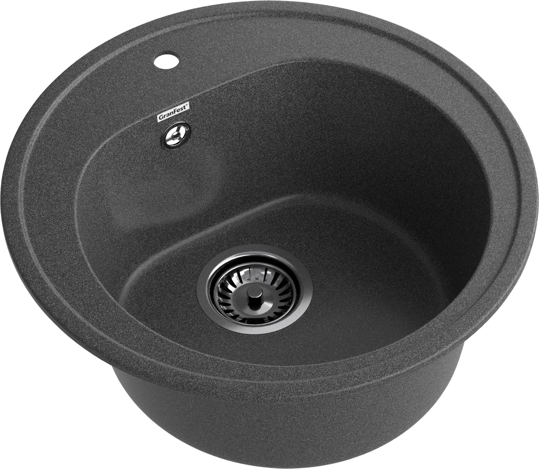 GRANFEST Мойка композит RONDO GF-R--510  D=510мм графит арт.GF-