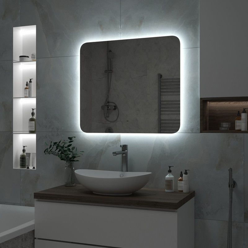 Зеркало Burzhe Led 800х700 бесконтактный сенсор