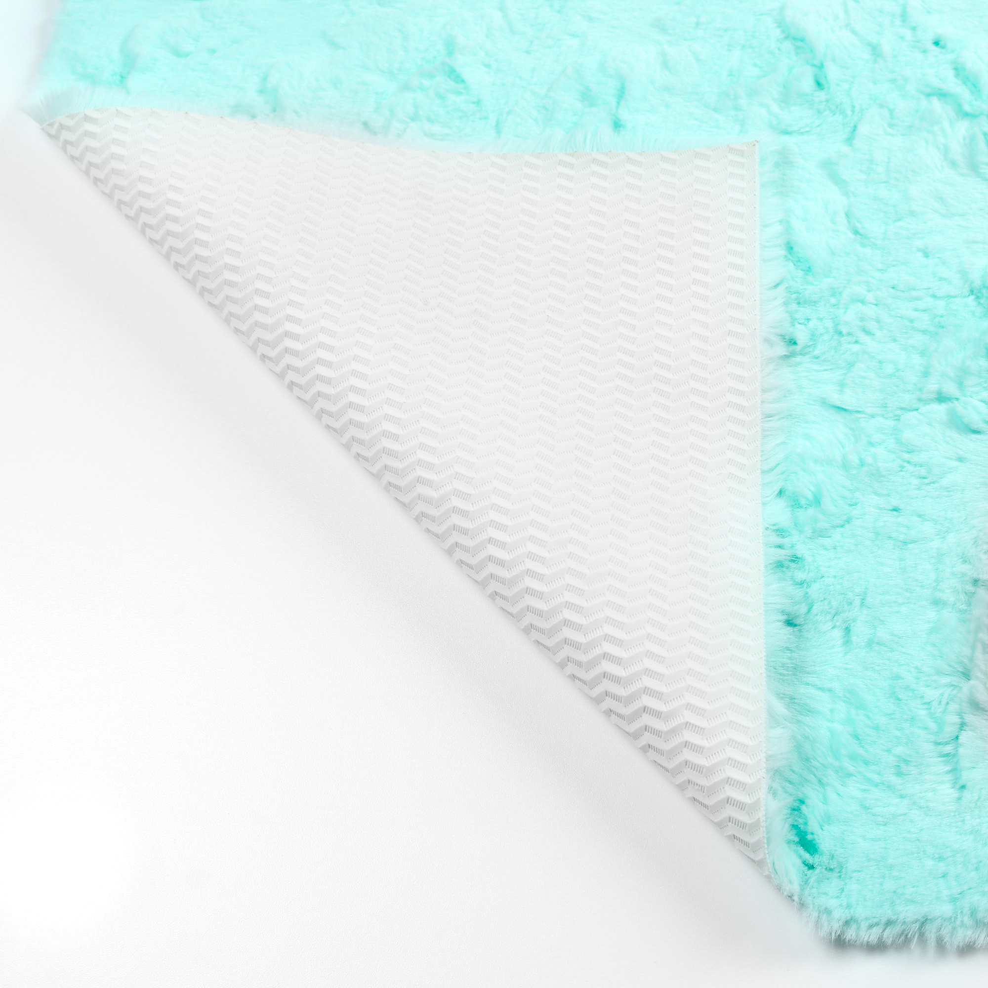 Коврик для ванной 1-ый Fixsen DELUX, FX-9040T бирюзовый, 70х120 см.