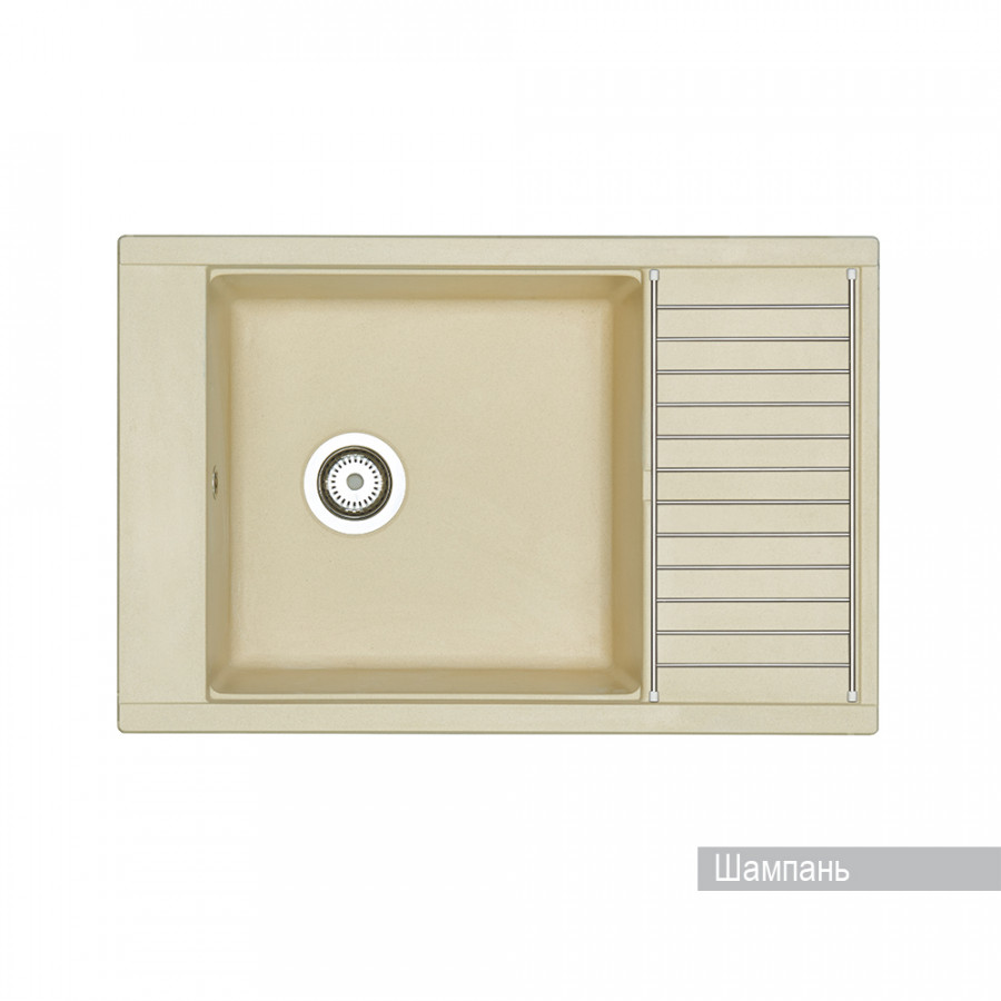 Мойка для кухни Делия 78 787x516x218 мм, прямоуг. с крылом, шампань