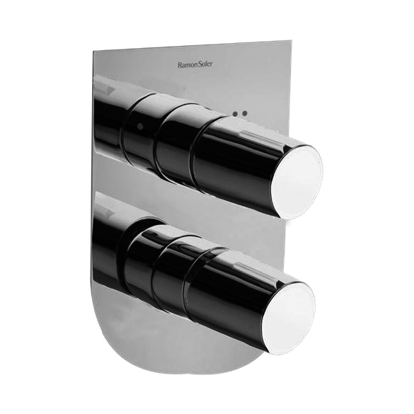 Встраиваемый смеситель для душа TZAR 341502SNC никель брашированный на 2 выхода