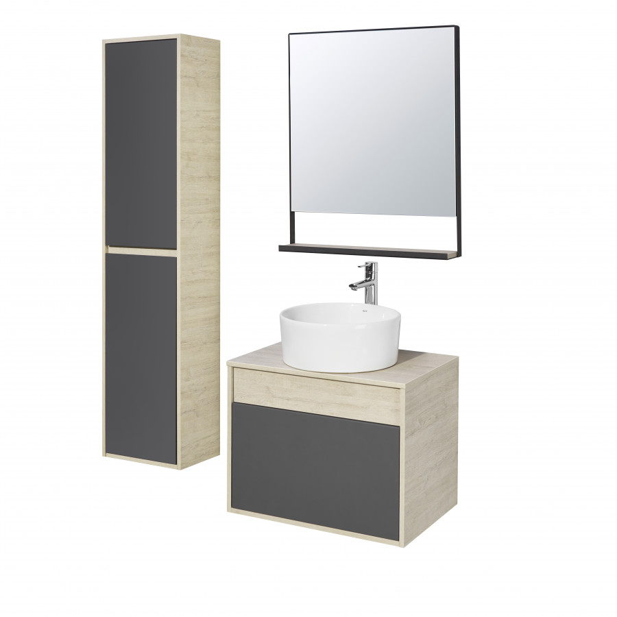 Зеркало ЛОФТ УРБАН 65, дуб орегон