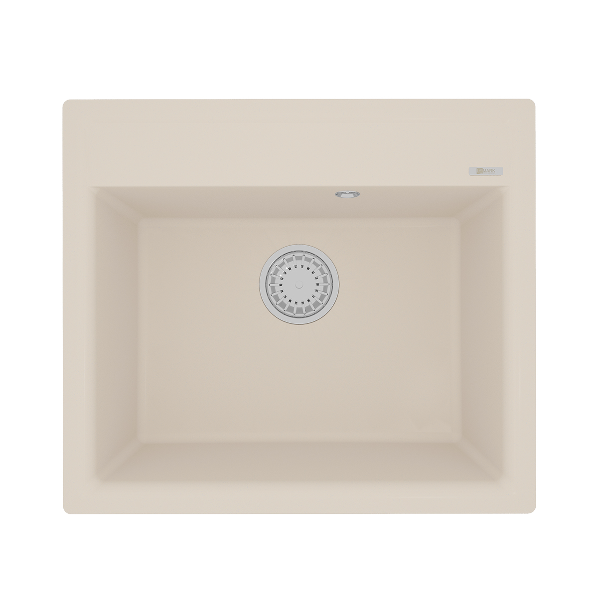 Кухонная мойка Lemark HANKA 570 врезная прямоугольная из кварцгранита, Шампань 