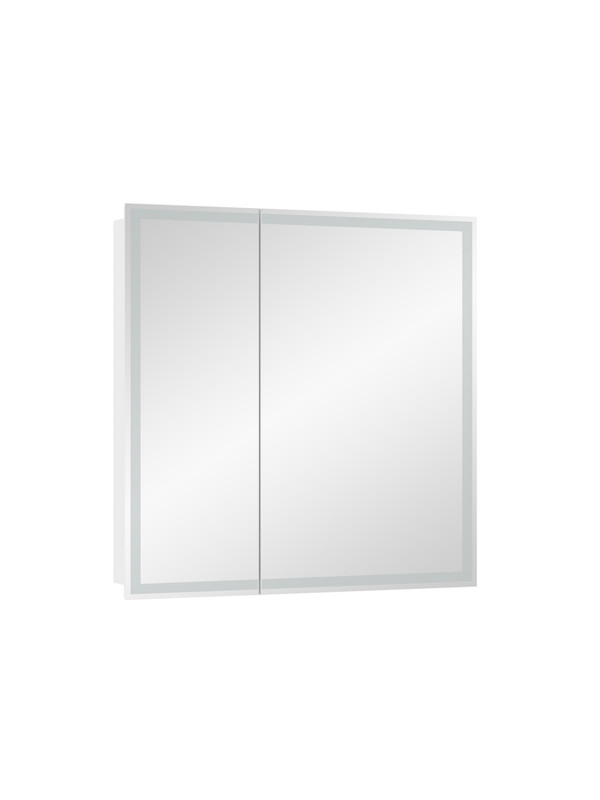 Зеркало-шкаф Allure Led 800х800 с датчиком движения, розеткой