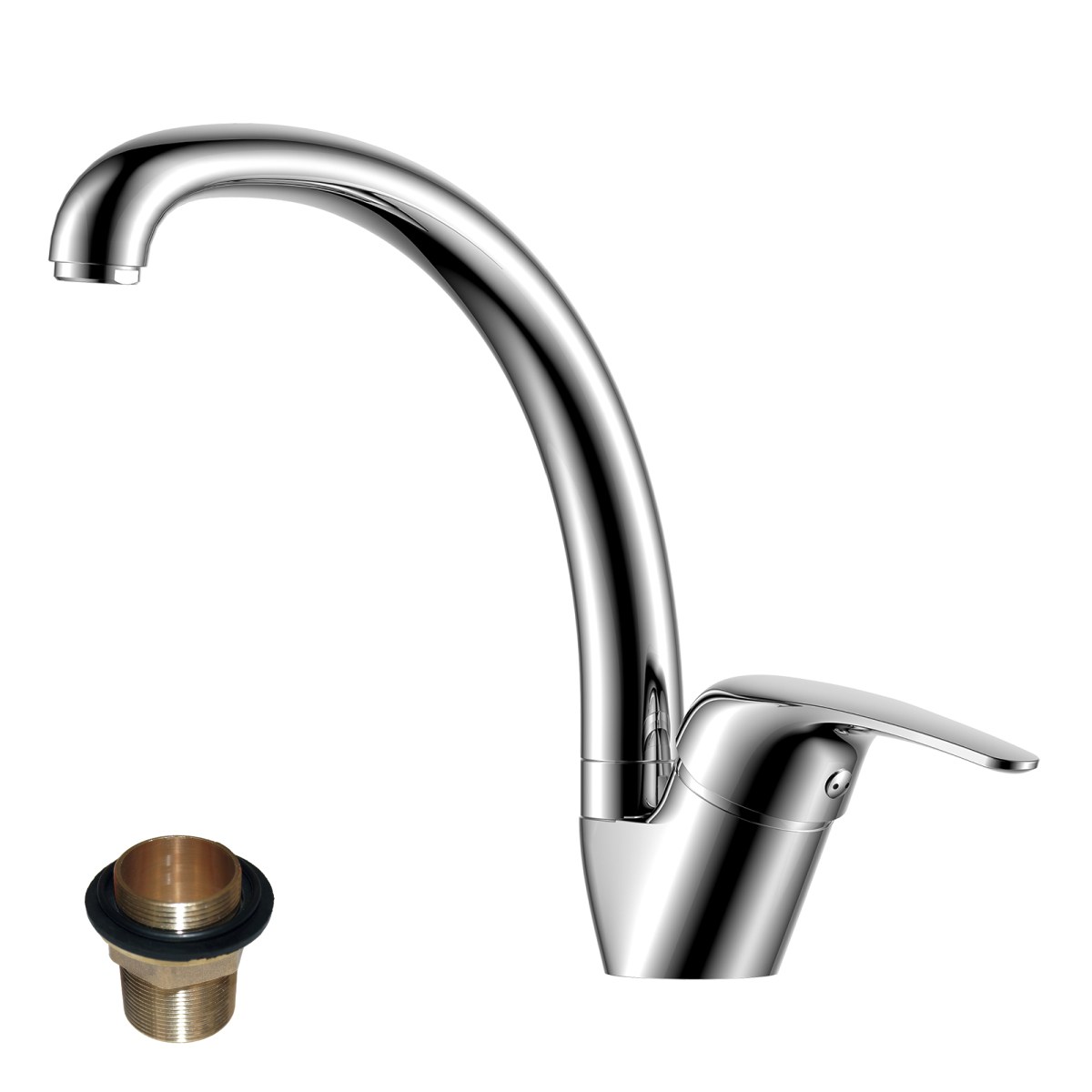 Y40 Смеситель для кухни, выс.пов.излив 214мм, р/ОД, хром, ROS, Y40-23U