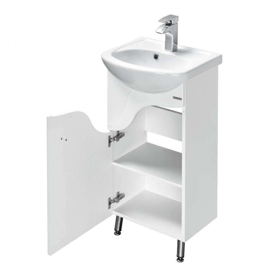 Тумба КОЛИБРИ 45, левая, белая (под раковину АЗОВ 45)