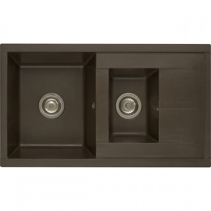 Мойка для кухни  Делия 87 870x510x218 мм, прямоуг. с крылом и доп. чашей, кофе