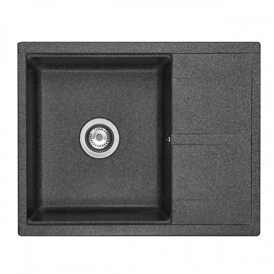 Мойка для кухни  Делия 65 650x516x218 мм, прямоуг. с крылом, графит