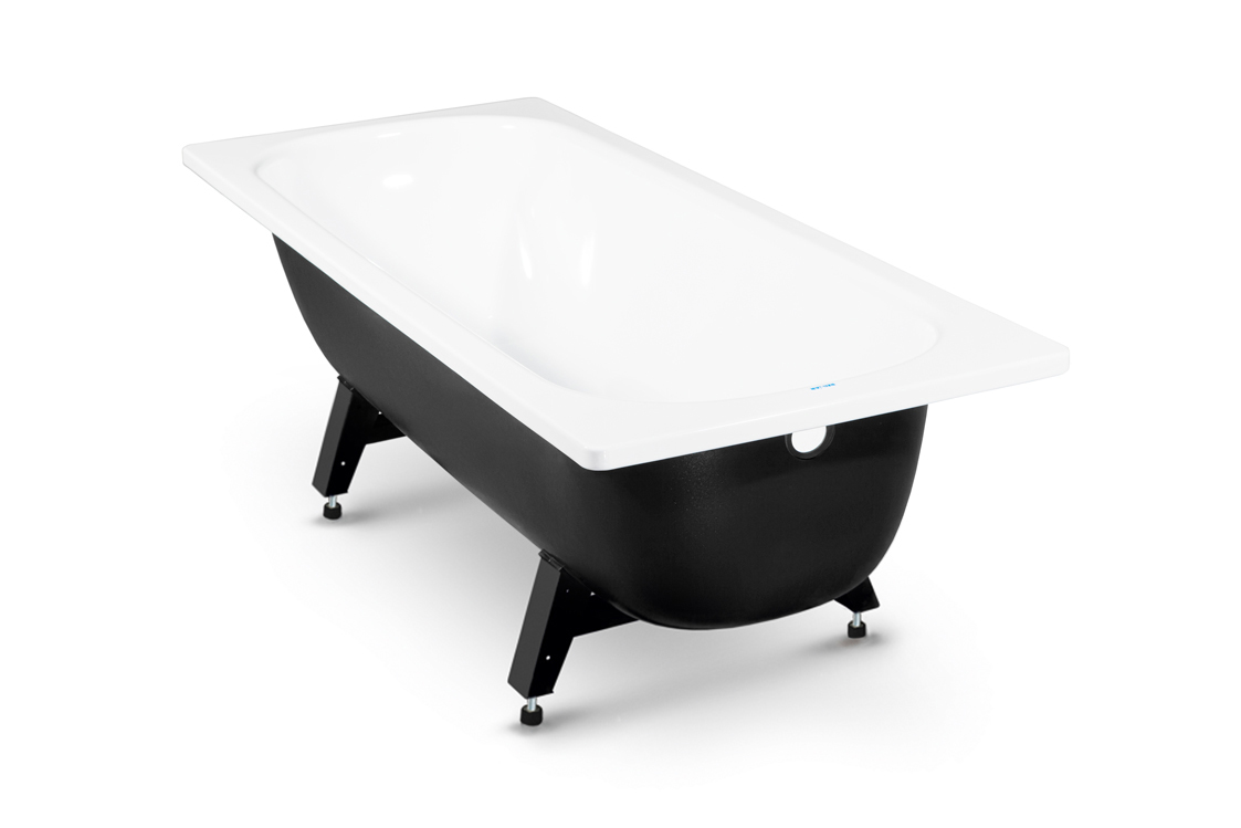 REIMAR Ванна стальная 170x70x40 cм. с опорной подставкой, без ранта, белая орхидея, ВИЗ