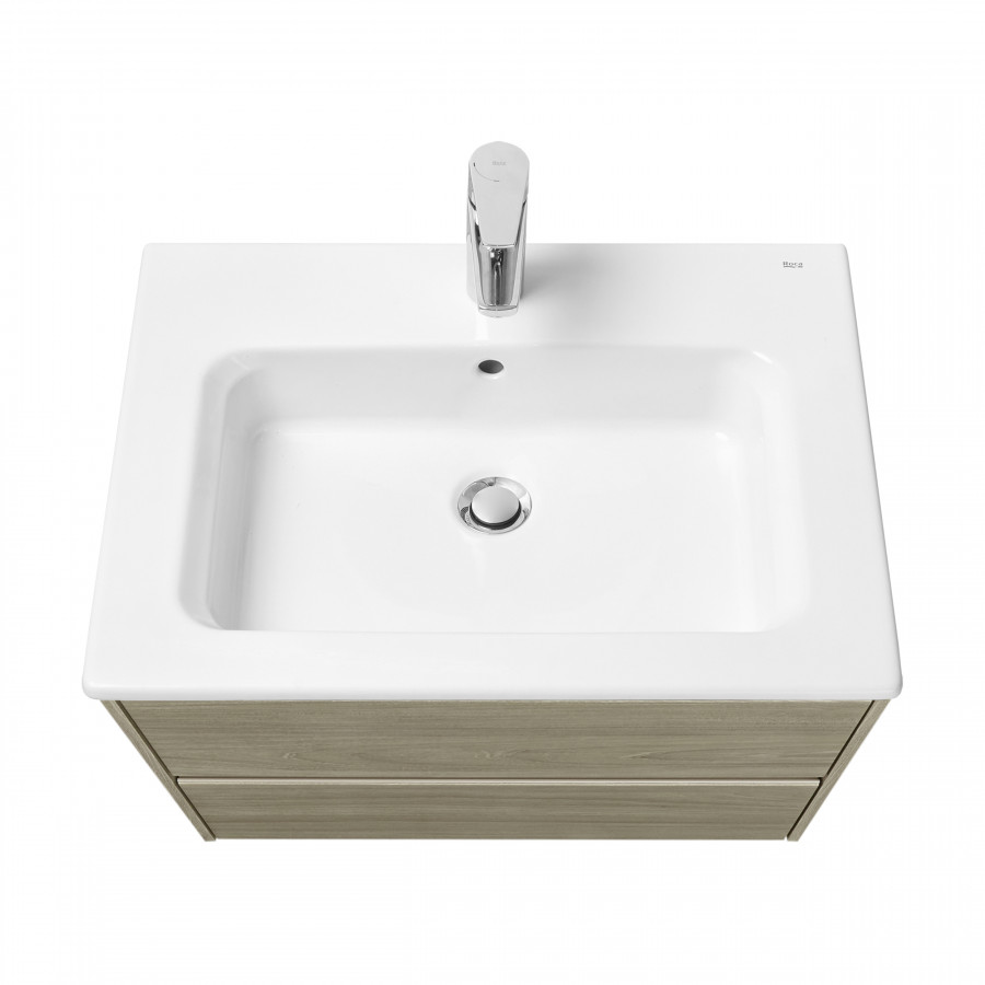 ONA Модуль для раковины 600 мм, 585x450x565 мм, с 2 ящиками, темный вяз, ROCA