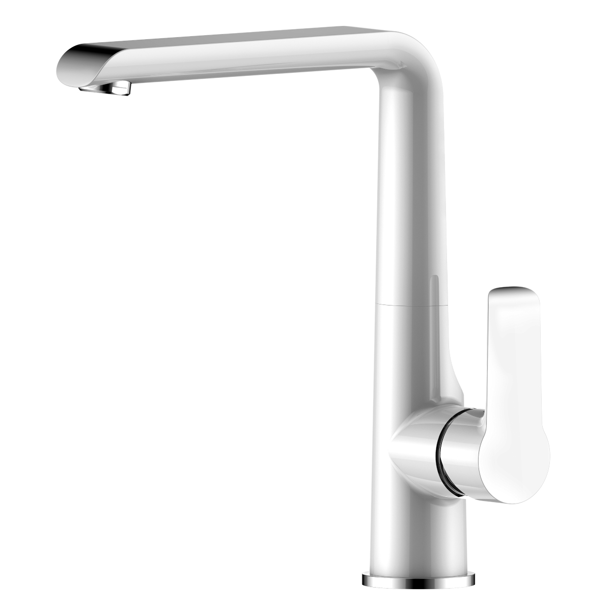 W35 Смеситель для кухни, выс.пов.излив 226мм, р/ОД, хром/белый, ROS, W35-23