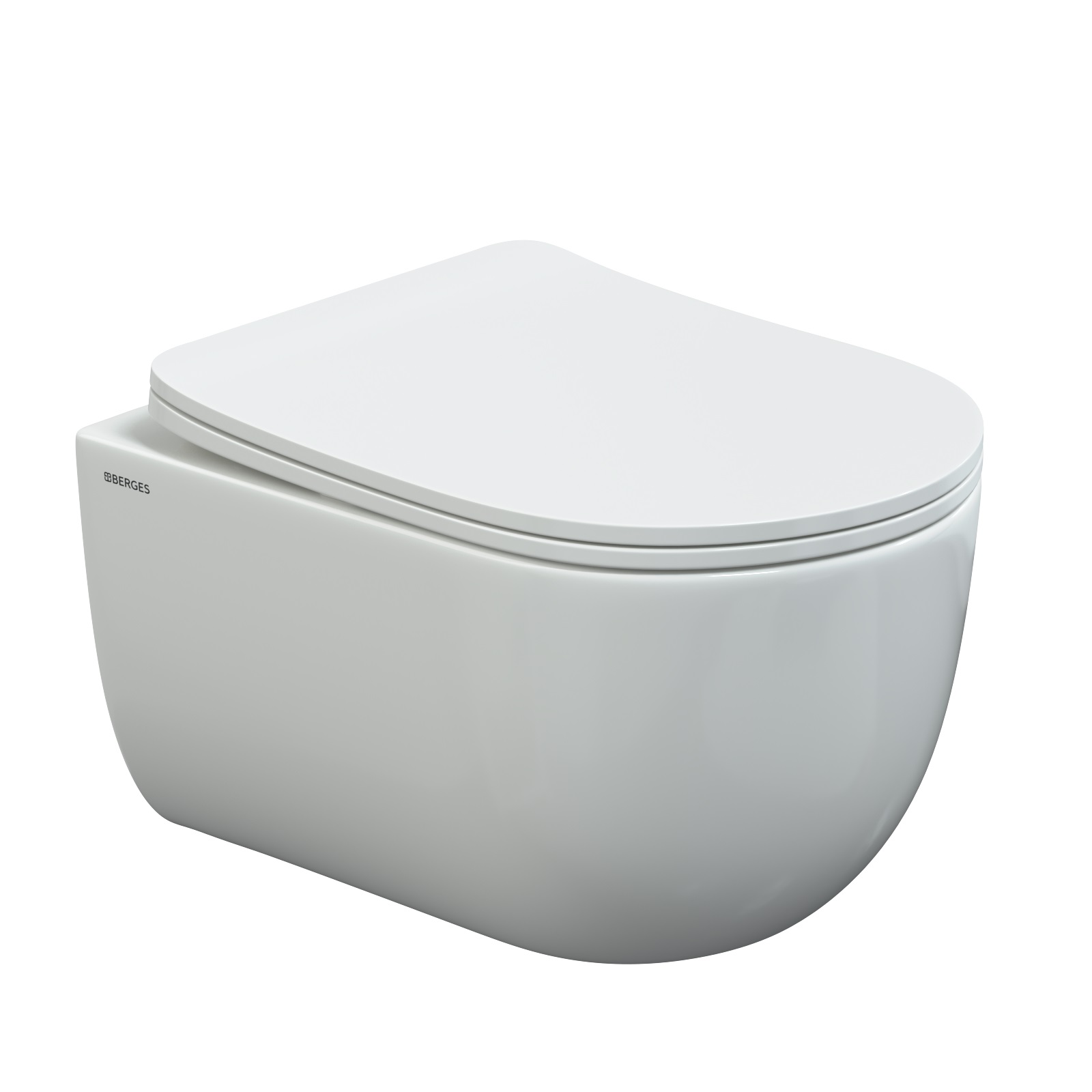 Унитаз подвесной VENTAS Rimless, сиденье дюропласт Ventas Slim SO, микролифт, быстросъем, белый, BER