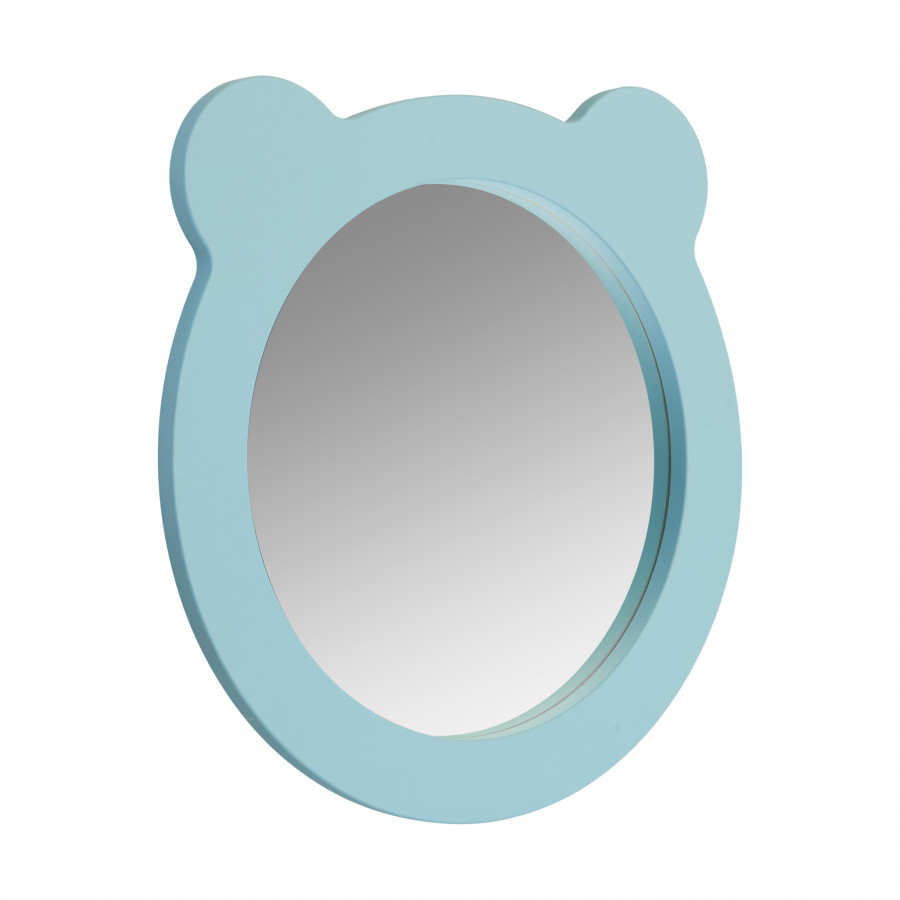 Зеркало КАСПЕР МИШКА , круглое, голубой матовый