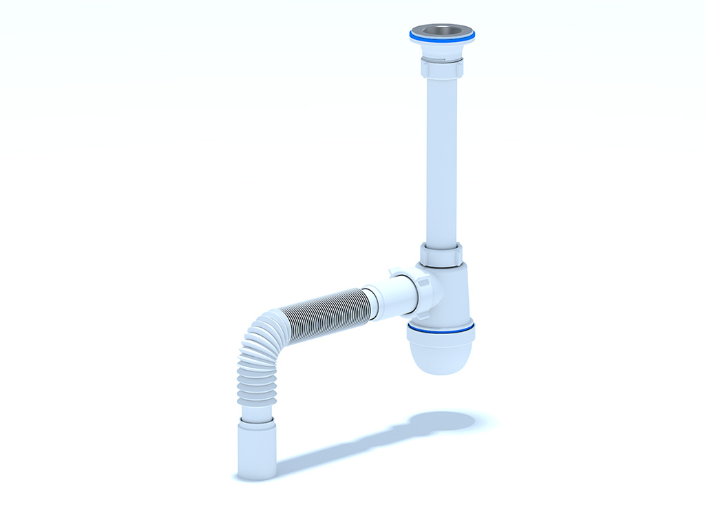 Сифон Ани 1 1/4"* 40с гибкой трубой 40х40, ANI PLAST