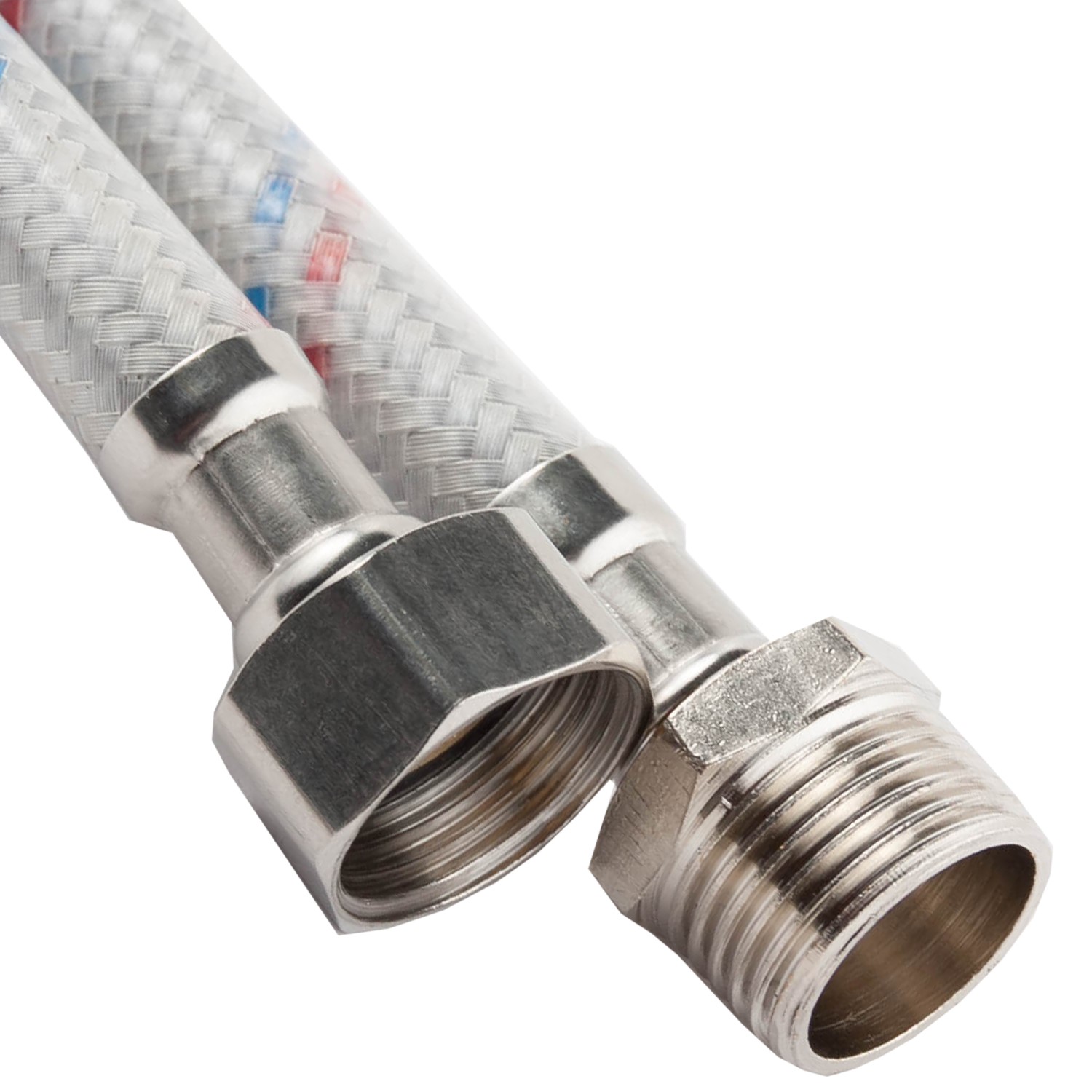 Подводка гибкая ПрофСан для воды, с полимерным покрытием, 300 см 1/2-1/2 гайка-штуцер PS-WP-FM300