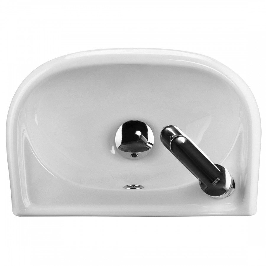 БРИЗ Умывальник мини 40*27(Л), хром.кольцо, с крепл. САНТЕК