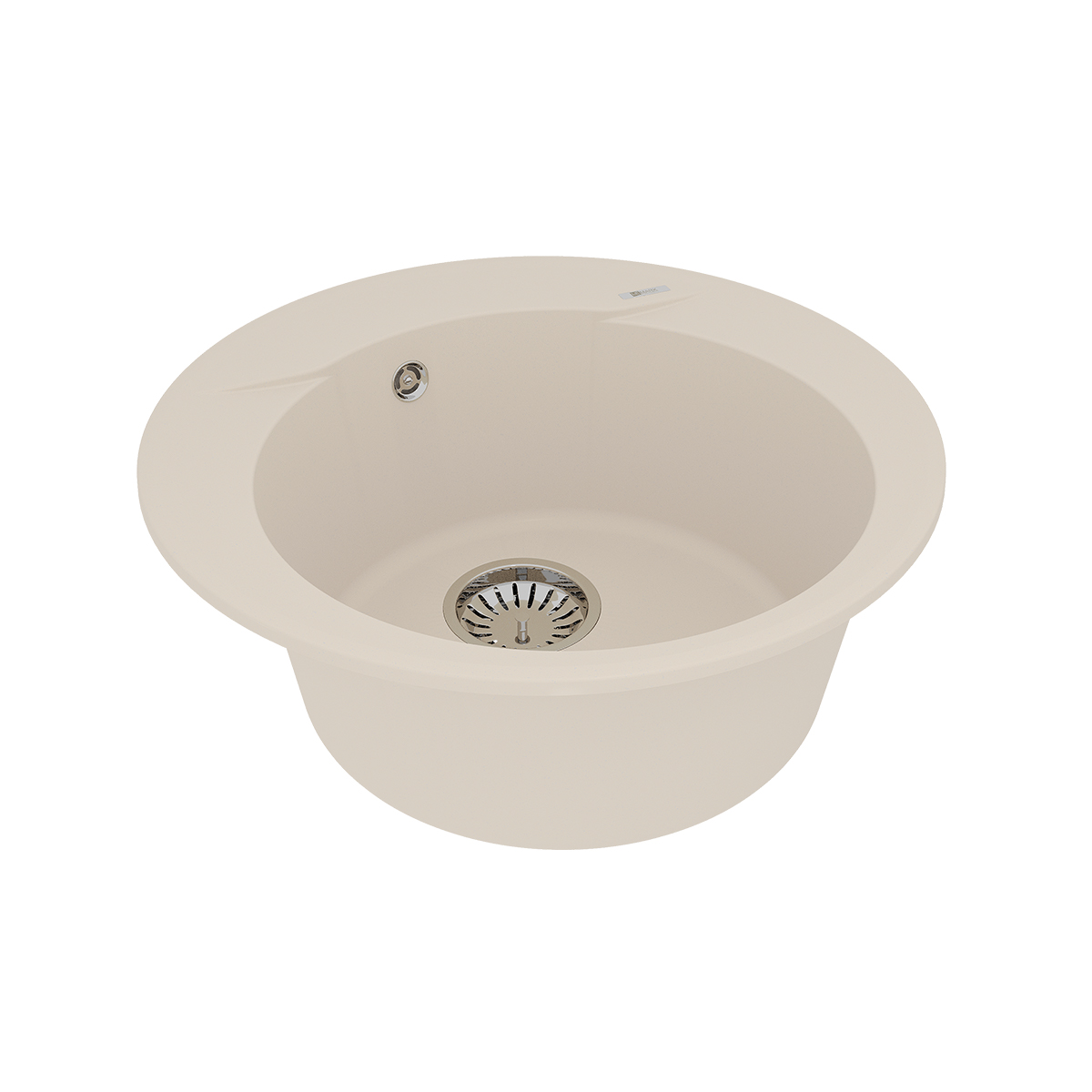 Кухонная мойка Lemark SULA 500 врезная круглая из кварцгранита, Шампань 