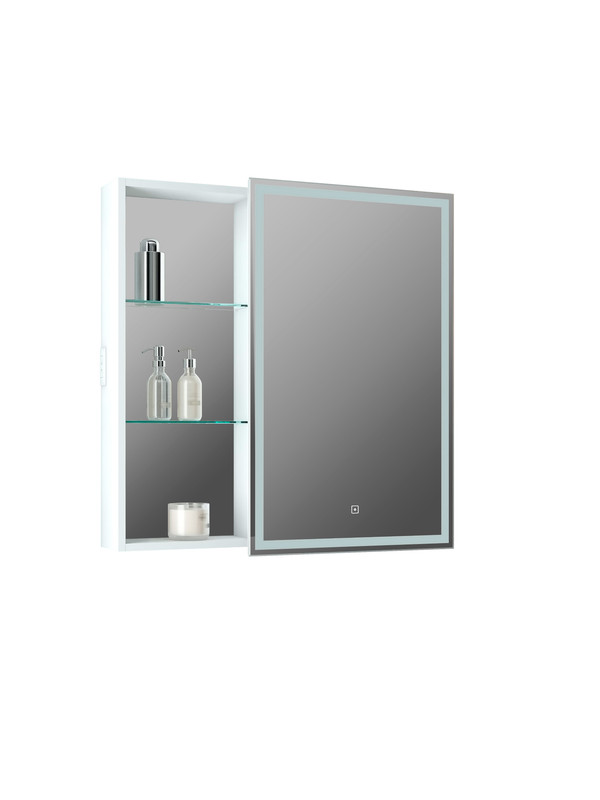 Зеркало-шкаф Aperio LED 800х800 правый с розеткой