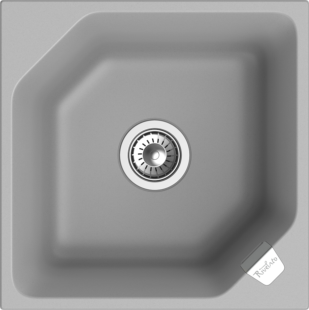 RIVELATO Мойка LOCUS 50  1-чаш 500*500 grigio metallizzato арт.